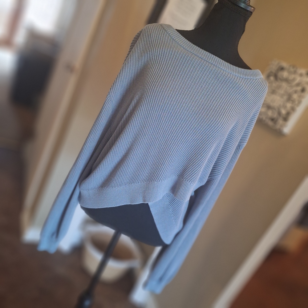 Lululemon Reversible Crossover Sweater Chambray Sz 12